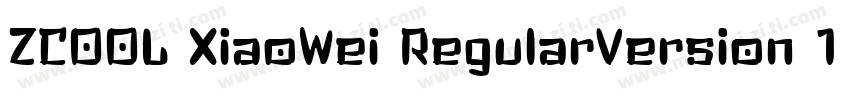 ZCOOL XiaoWei RegularVersion 1000字体转换